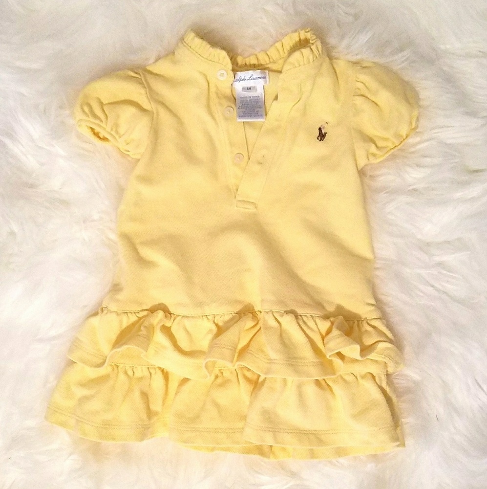 Yellow Ralph Lauren Baby Girl Dress Size 3-6m